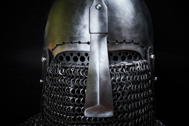 istock Iron knight's helmet close-up 1209872171
