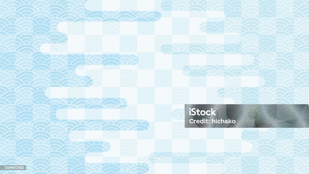 Check Pattern Ripple Light Blue Background Illustration With Check Pattern Continuous Ripple ...