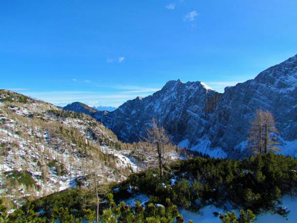 istock snow covered mountains above Krma valley 1209872448
