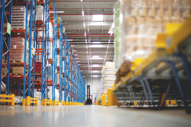 istock Warehouse full of goods, no people 1209872949
