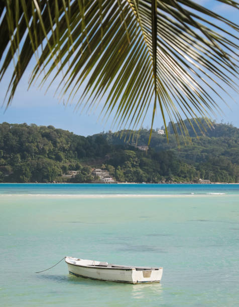 istock little Boat in Seychelles Lagoon 1209873562