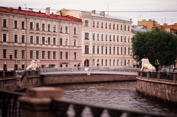 istock Lion Bridge in St. Petersburg. 1209873610