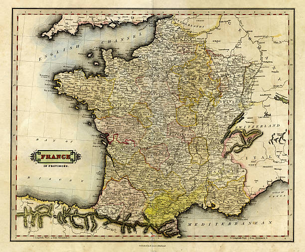 istock Antique map of France in Provinces, 1831 120987517