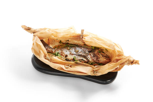 istock Baked dorado fish in parchment 1209876988