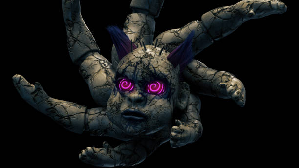 istock Abandoned Scary Punk Doll With Hypno Eye 1209877950