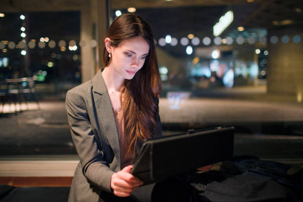 istock Night working airport overtime 1209878548