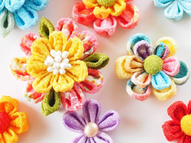istock Japanese fabric flower 1209880228