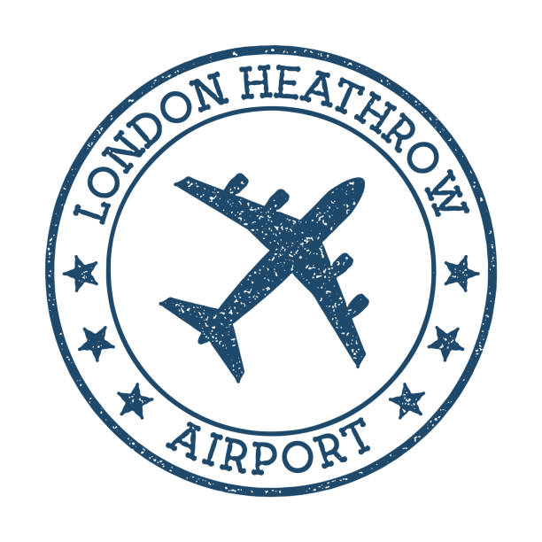 london heathrow airport logo. - heathrow airport stock-grafiken, -clipart, -cartoons und -symbole