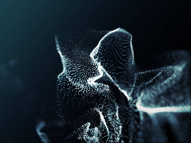istock 3D modern particle design with abstract flowing glowing dots 1209884371