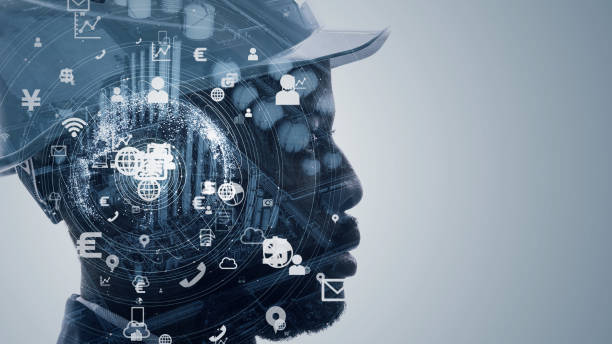 istock Industrial technology concept. Communication network. INDUSTRY 4.0. Factory automation. 1209886080