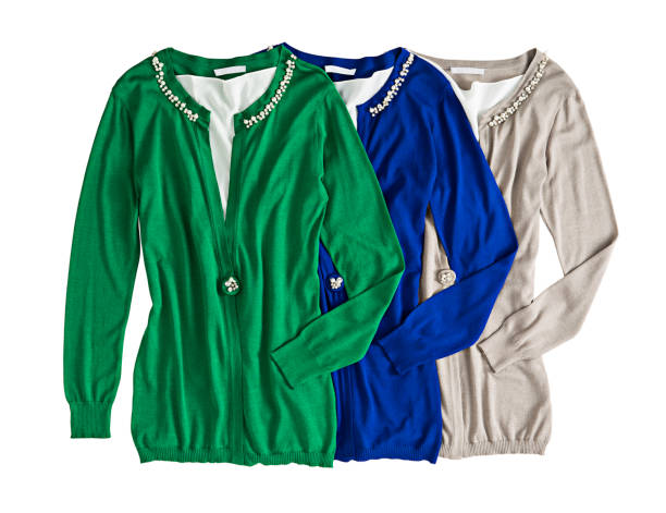 istock Fashionable cardigans isolated on white backkground( 1209886827