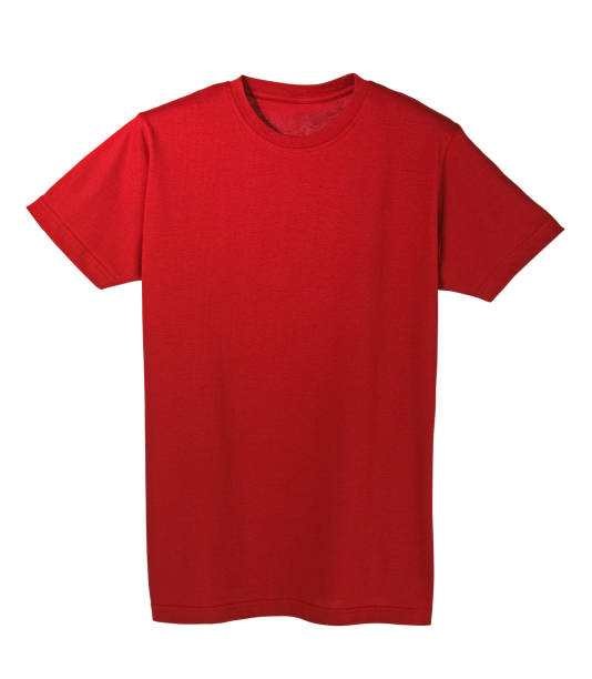 Red t-shirt isolated on white background