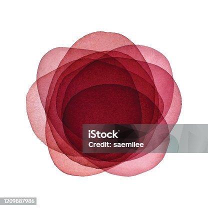 istock Watercolor Red Abstract Flower Background 1209887986