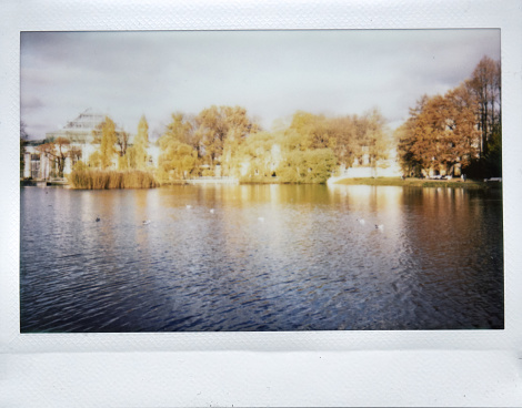 Polaroid photo - lake in the city garden. Tauride Gardens. St. Petersburg. Russia.
Tauride Garden in the fall.