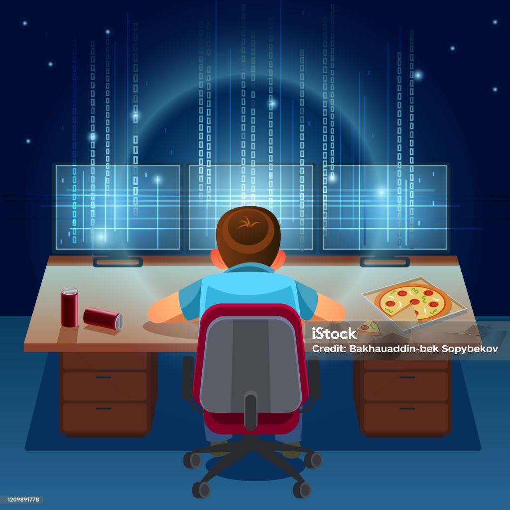 Hacker working on a code on dark digital background with digital interface around. Binary Computer Code. Programming, Coding, Hacker concept. Cartoon Vector Illustration Hacker working on a code on dark digital background with digital interface around. Binary Computer Code. Programming, Coding, Hacker concept. Cartoon Vector Illustration. Adult stock vector Hacker working on a code on dark digital background with digital interface around. Binary Computer Code. Programming, Coding, Hacker concept. Cartoon Vector Illustration Hacker working on a code on dark digital background with digital interface around. Binary Computer Code. Programming, Coding, Hacker concept. Cartoon Vector Illustration. Adult stock vector