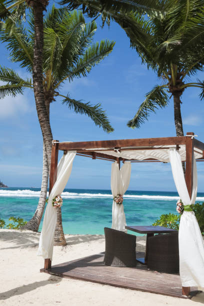 istock Wedding Pavillion by the beach 1209893360