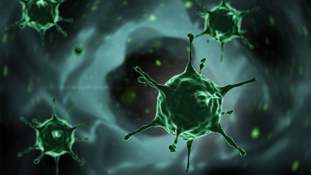 istock 3D Animation Virus cells microscopic. Coronavirus concept. 1209898102