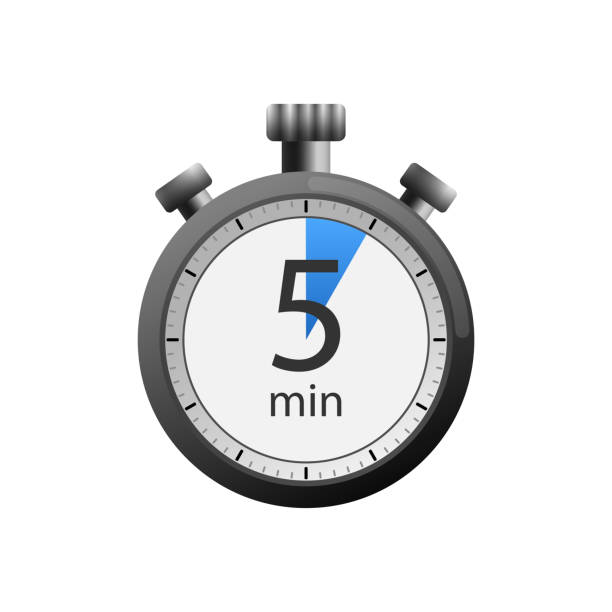 ÐÑÐ°ÑÐ¸ÐºÐ° Ð¸ Ð¸Ð»Ð»ÑÑÑÑÐ°ÑÐ¸Ð¸ Icon of a timer with 5 minutes on the white background. Vector illustration. five minutes stock illustrations