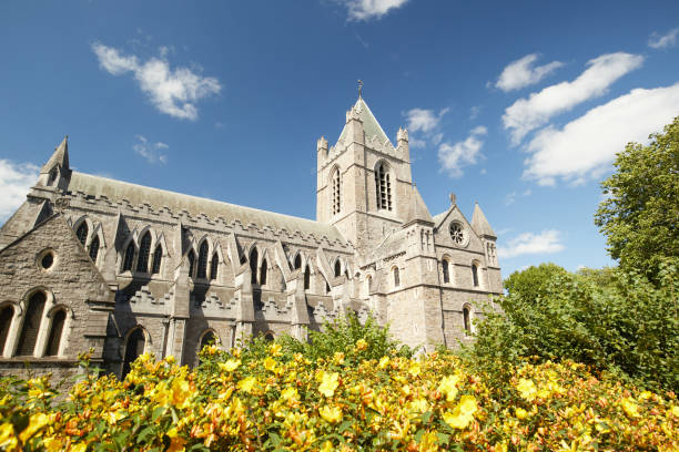 крайстчерчский собор в дублине, ирландия - christ church cathedral стоковые фото и изображения