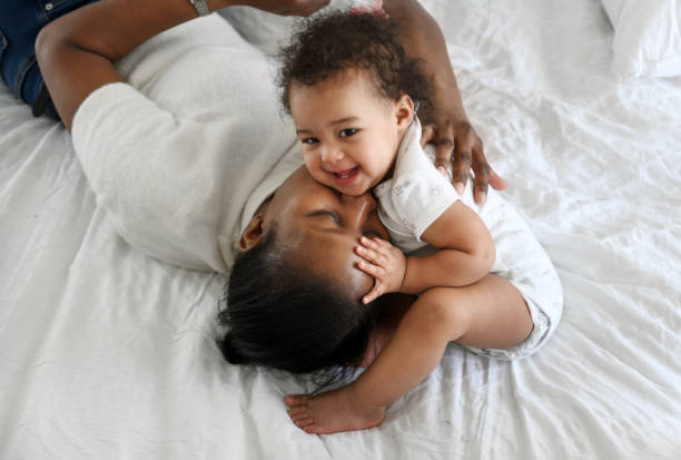 Beautiful mixed-race family