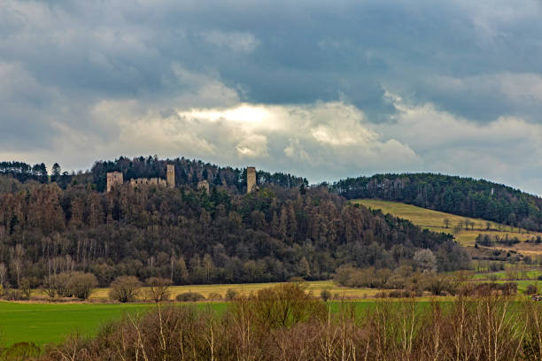 istock view to the Brandenburg castle ruins in Thuringia 1209902777