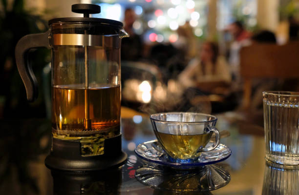 istock Fresh herbal tea in a clear tea press 1209902797