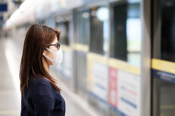istock Protective face mask and Stethoscope on blue background, against Corona Virus Disease (Covid-19) and Influenza. Antiseptic, Hygiene and Healthcare concept 1209903287