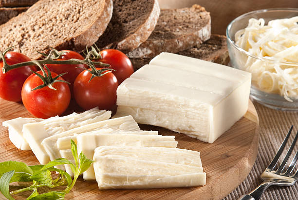 istock dil peyniri, rubbery-textured cheese made in strips 120990447