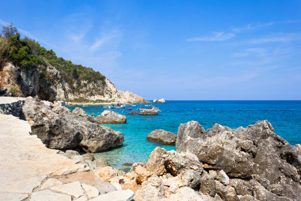 istock Agios Nikitas village on Lefkada island 1209905601