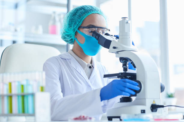istock Female Researcher in Laboratory 1209906031