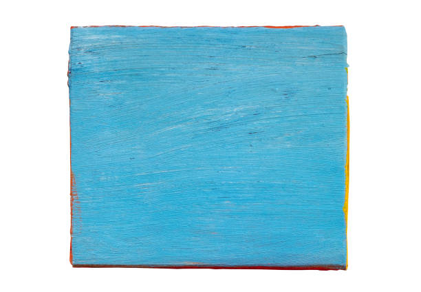 istock Close up surface of blue painted plank. isolate on white background. 1209907824