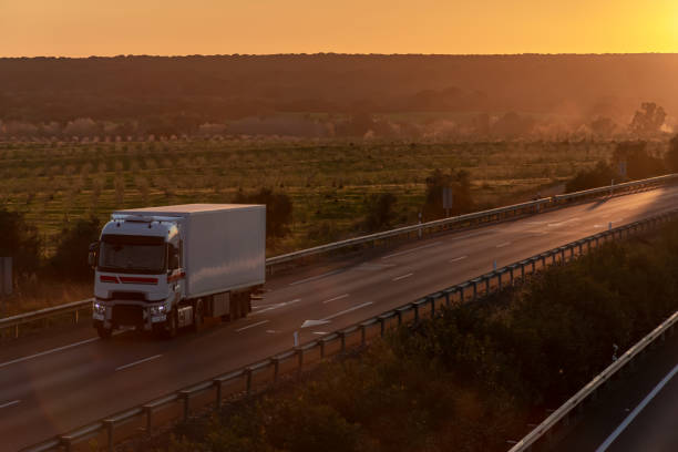 istock truck with refrigerated semi-trailer 1209910290