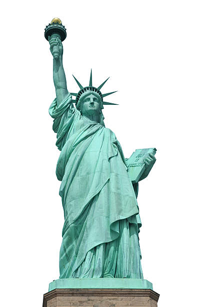 statue de la liberté - statue of liberty old fashioned new york city independence photos et images de collection