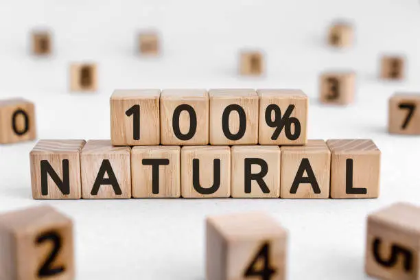 Photo of 100% natural - from wooden blocks with digits
