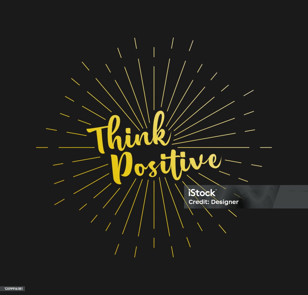 Think Positive Visual Think Positive Sunburst Line Rays For Greeting Card Poster And Web ...