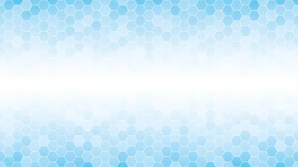 Vector illustration of Light blue hexagonal mosaic background
