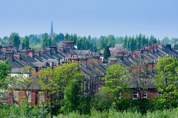 Terraces of houses near the city centre of Stoke on Trent Terraces of houses near the city centre of Stoke on Trent, Staffordshire, UK stoke on trent stock pictures, royalty-free photos & images