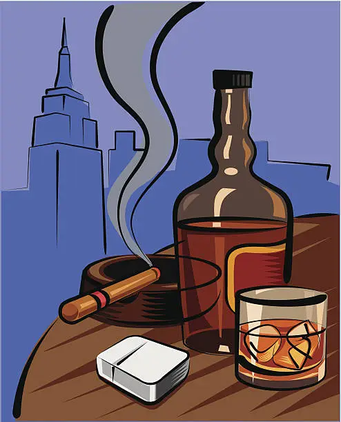 Vector illustration of Whiskey