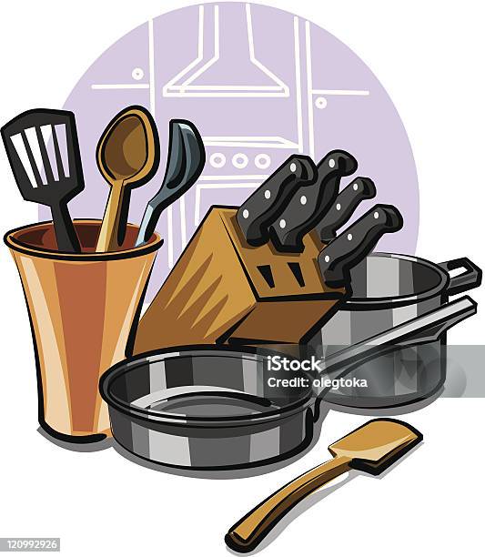 Kitchen Ware Stock Illustration - Download Image Now - Backgrounds, Baking, Boiling