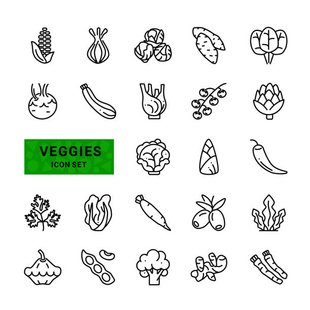 ilustraciones, imágenes clip art, dibujos animados e iconos de stock de conjunto de iconos de verduras - raw potato clean red red potato