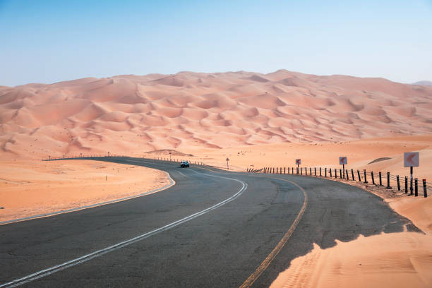 istock Scenic road in Empty Quarter desert in the UAE, Middle East 1209934961