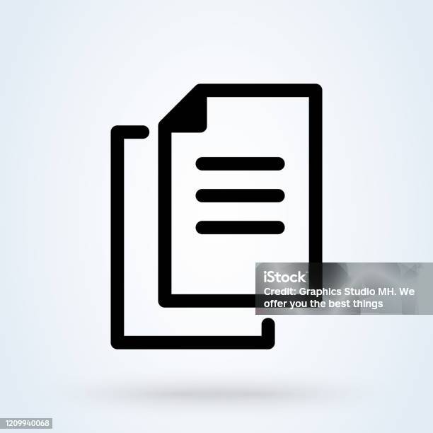 Ikon Dokumen Simbol Berkas Doc Atau Tanda Pdf Salin Ikon Tempel Simbol