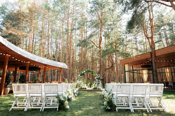 istock Outdoor wedding ceremony in the summer 1209943053