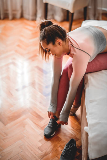 istock Woman getting ready for morning training 1209943333