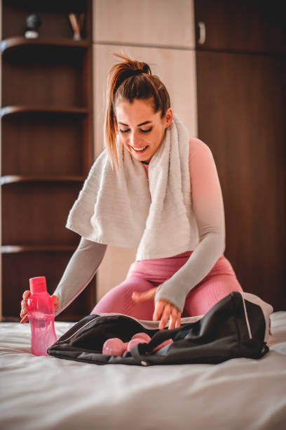 istock Woman getting ready for morning training 1209944786