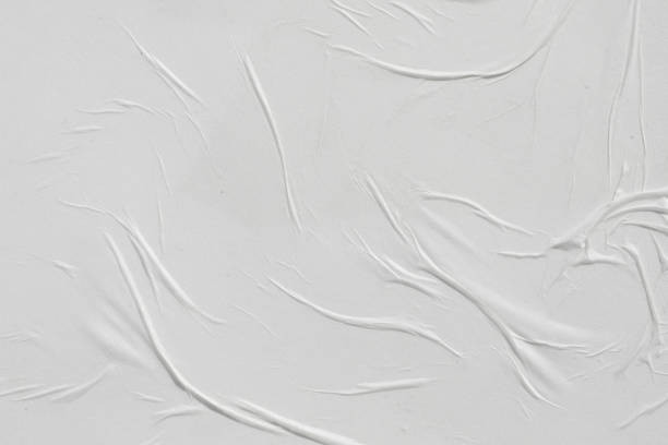 くしゃくしゃになった白い紙。デザイナーの抽象的な背景。 - 紙 ストックフォトと画像