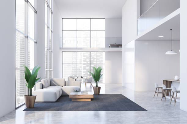 istock White living room and dining room interior 1209949057