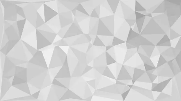 Vector illustration of White polygonal mosaic triangular background. Abstract light gray background low poly textured triangle shapes in random pattern design