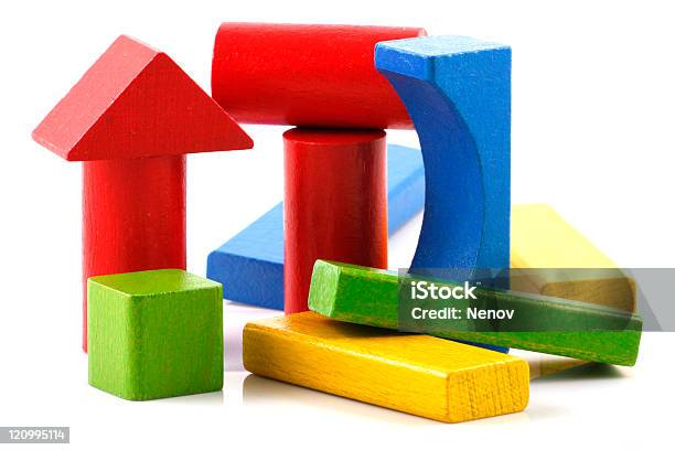 Wooden Building Blocks Stock Photo - Download Image Now - Activity, Architecture, Block Shape