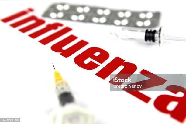 Foto de Vírus H1n1 Gripe e mais fotos de stock de Vírus de influenza A - Vírus de influenza A, Afiado, Conceito